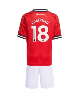 Manchester United Casemiro #18 Maglia Gara Casa Repliche 2025-26 Bambino Maniche Corte